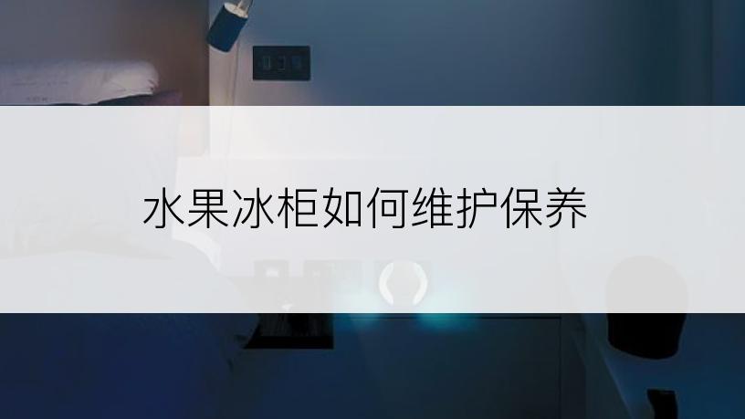 水果冰柜如何维护保养