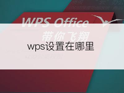 wps设置在哪里