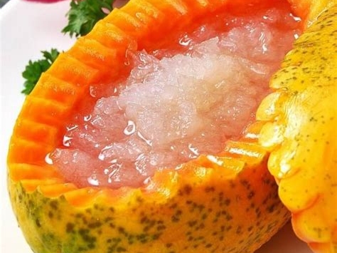 木瓜炖雪蛤的制作方法